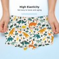thumbnail image 3 of Yiaed Dinosaurs and Tropical Leaves Print Boys' Boxer Briefs Cotton Casual Stretch Comfort Boys Boxers - Kids Boxer Briefs Underwear for Boys (6-18)-Small, 3 of 5