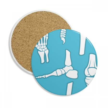 

Human Bone Blue Illustrations Cartoon Coaster Cup Mug Tabletop Protection Absorbent Stone
