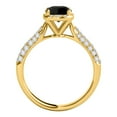 thumbnail image 4 of Aonejewelry 1 Ct. Halo Black Diamond Engagement Ring In 14k Yellow Gold, 4 of 4
