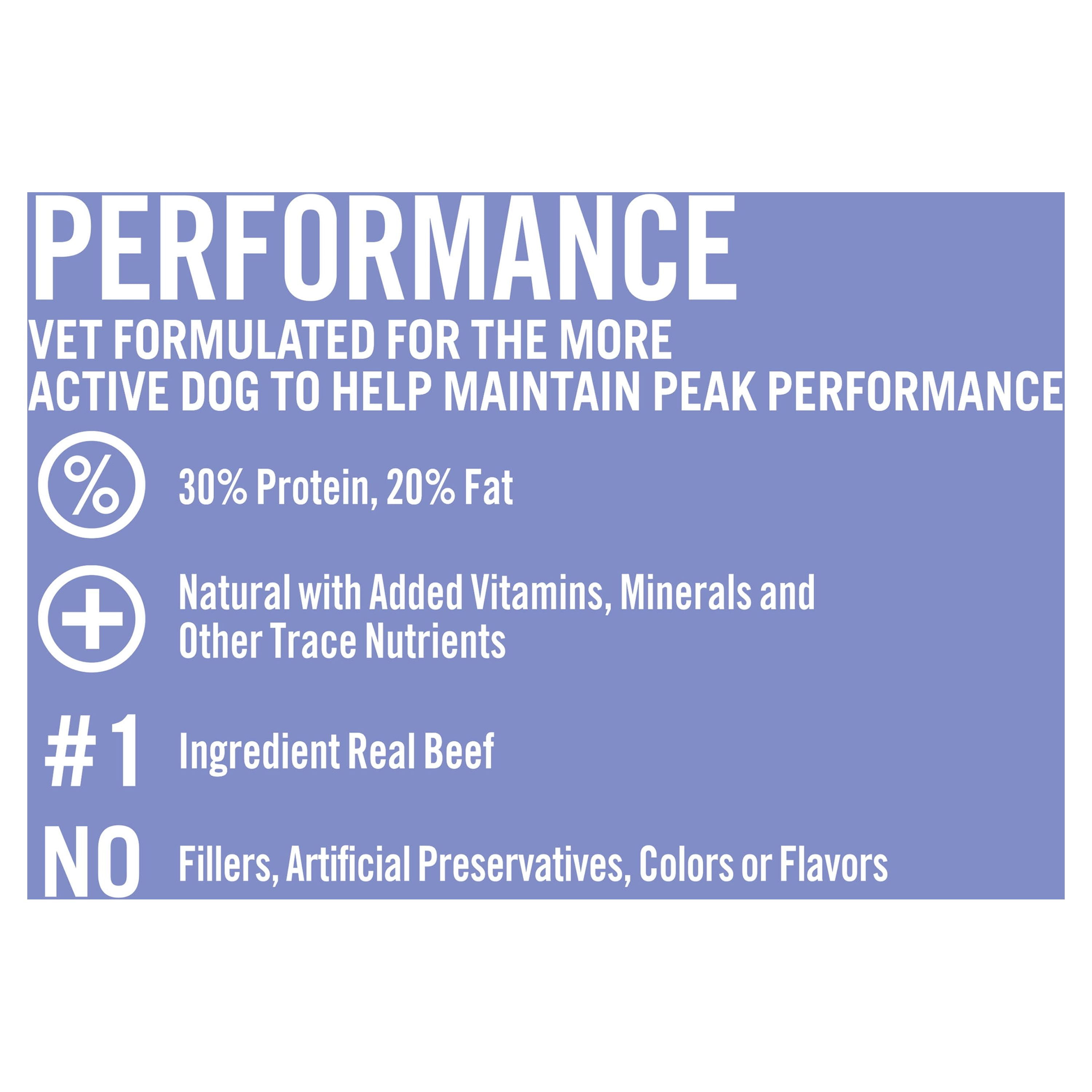 Pure Balance Pro+ Performance Beef & Brown Rice Recipe Dry Dog Food, 16 lbs