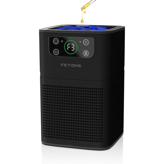 Purificador de aire FETIONS para dormitorio y hogar con filtro HEPA H13