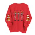 thumbnail image 5 of Jsaierl Halloween Sweatshirts for Women Cute Ghost Print Pullovers Stretch Holiday Crewneck Long Sleeve Sweater Tops Halloween Party Supplies, Sizes S-2XL, 5 of 6