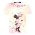 thumbnail image 1 of Camisetas de Mickey Mouse para niñas de 1 a 14 años, camisetas de moda de verano para niñas, camisetas casuales de dibujos animados de manga corta de Disney, camisetas Costumes6T Gao Jinjia LED, 1 of 2