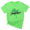thumbnail image 2 of T-shirts de la Saint-Patrick pour Femmes, Col Rond, Manches Courtes, Imprimé Arbre de Noël, 2 of 4