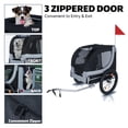 thumbnail image 4 of CQSXDA Steel Frame Folding Dog Bike Trailer with 100LB Capacity Ideal for Cycling, Jogging, and All-Outdoor Activities，Grey, 4 of 18