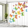 thumbnail image 5 of Ambesonne Butterfly Shower Curtain, Cartoon Animals Spring, 69"Wx75"L, Multicolor, 5 of 5