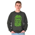 thumbnail image 3 of Funny Zombies Like Me For My Brains Men's Crewneck Sweatshirt Brisco Brands X, 3 of 6