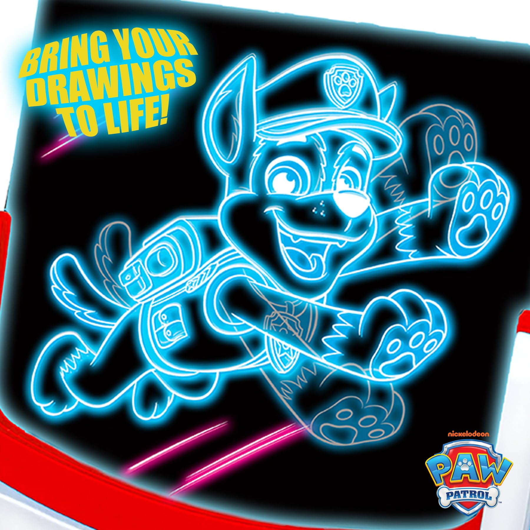 PAW Patrol Animated Glow Pad – LED Drawing Pad for Kids with 6 Storyboards, 3 Markers