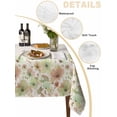 thumbnail image 2 of Watercolor Floral Table Cloth, Waterproof Tablecloth for Square Tables, Spring Green Flowers Botanical Beige Reusable Washable Fabric Table Cover for Restaurant Kitchen Dining Tables 54"x54", 2 of 9