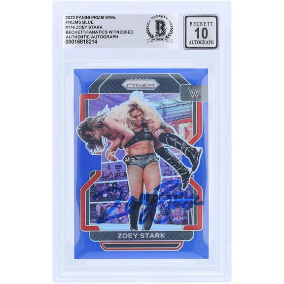 Zoey Stark WWE Autographed 2022 Panini Prizm Blue Prizm #176 #/199 Beckett Fanatics Witnessed Authenticated 10 Card - Fanatics Authentic Certified