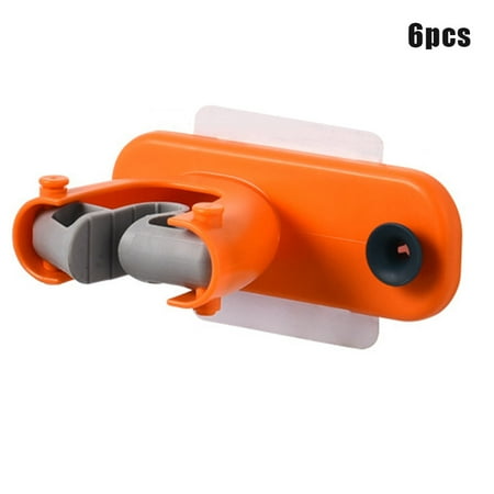 

6pcs Mop Broom Holder Wall Mounted Organizer Non-Slip Self Adhesive Storage Rack Hangers No Punch