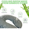 thumbnail image 6 of Sacred Thread Grey Travel Pillows for Airplanes, Rayon Derived from Bamboo Neck Pillow, Travel Pillows with Cooling Memory Foam, Neck Pillows for Sleeping Travel, Airplane Headrest Pillow, 6 of 6