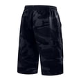 thumbnail image 4 of Homeyce Men's 3/4 Length Cargo Shorts Elastic Waist Big and Tall Knee Length Shorts Multi-Pocket Long Blew Knee Capri 3/4 Pants Outdoor Work Relaxed Fit Capri Pants,Blue XL, 4 of 4