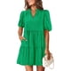 thumbnail image 1 of Vestido KIRUNDO Oyelet Summer para mujer, cuello en V, verde, XXL, 1 of 9