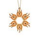 thumbnail image 2 of Adorno Colgante de Copo de Nieve con Trasero de Gato | Adorno Navideño con Forma de Trasero de Gato | Amuleto Navideño con Huella de Pata | Regalo Único para Amantes de Los Gatos | Decoración Festiva, 2 of 2