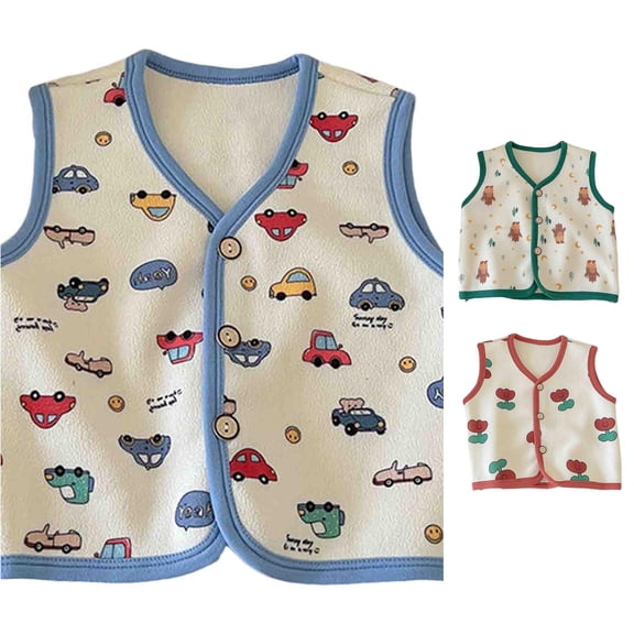 Afdoent Boys Sweater Vest Toddler Fall Winter Thick Warm V Neck Sweater Vest Cute Sleeveless Outerwear Kids Clothes 3-4 Years