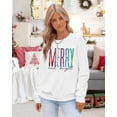 thumbnail image 6 of KimSoong Merry and Bright Sweatshirt Women Merry Christmas Letter Print Long Sleeve Sweater Xmas Crewneck Pullover Casual Blouse Tops, 6 of 9