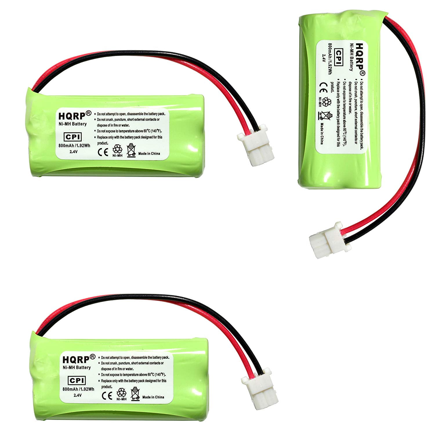 HQRP Cordless Phone Battery 3Pack for VTech BT166342 CL84300 CL84350