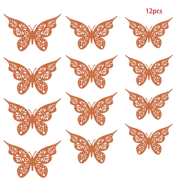 fastboy Autocollants Muraux DIY Creux Insectes Décalcomanies pour Réfrigérateur Autocollants en Carton pour Décoration Intérieure, LK04-Or Rose