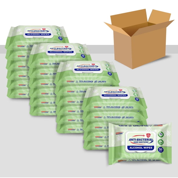 Toallitas desinfectantes para manos Germisept Advanced con 75% de alcohol, 1200 unidades
