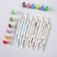 thumbnail image 4 of 24 Colors Double Line Coloring Markers Outline Paint Pens 2.0mm  DIY Scrapbooking for Artists Kids Adult Black Paper Photo Coloring Books Stone Glass School Office Supplies, 4 of 7