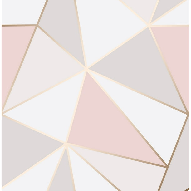 Fine Décor Arken Rose Gold Geometric Wallpaper Com - Rose Gold Polka Dot Wallpaper 4k For Pc