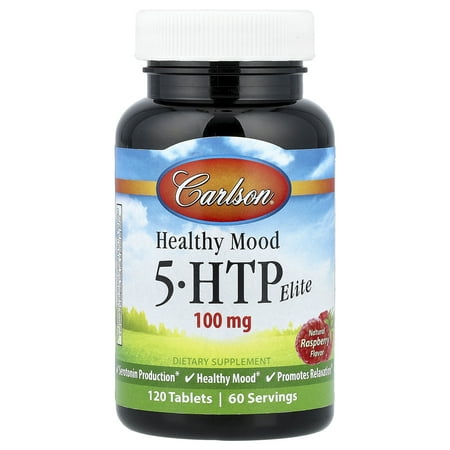 Carlson Healthy Mood, 5-HTP Elite, Natural Raspberry, 120 Tablets