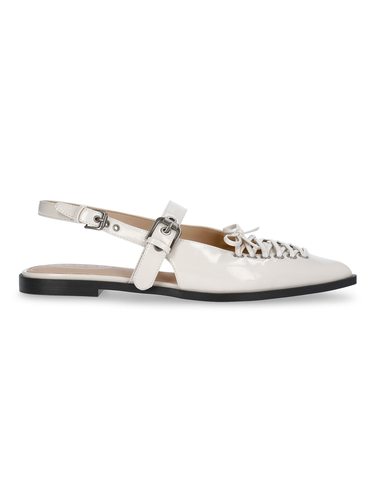 Scoop Women's Patent Faux Leather Corset Flats