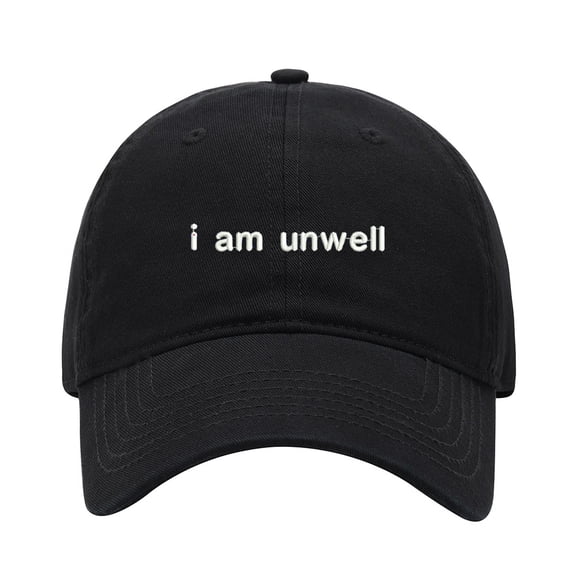 Baseball Cap Embroidered Hat for I am Unwell Men's Adjustable Cotton Unisex Embroidery Baseball Caps