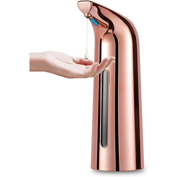 ABPETE Automatic Touchless Soap Dispenser, Infrared Motion Sensor, Waterproof, 400ml/14oz Rose Gold