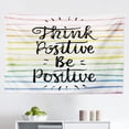 thumbnail image 1 of Positive Energy Tapestry, Positives Vibes Only Words and Outline Leafy Branches, Fabric Wall Hanging Decor for Bedroom Living Room Dorm, 2 Sizes, Apple Green Grey, by Ambesonne, 1 of 1