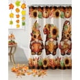 thumbnail image 5 of Fall Gnome Shower Curtains for Bathroom, Sunflower Maple Leaf Pumpkin Waterproof Fabric Shower Curtain for Bathroom Bathtub Decoration, Machine Washable, 54x"78", 5 of 9