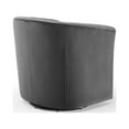 thumbnail image 4 of Prospect Tufted Performance Velvet Swivel Armchair Charcoal, 4 of 8