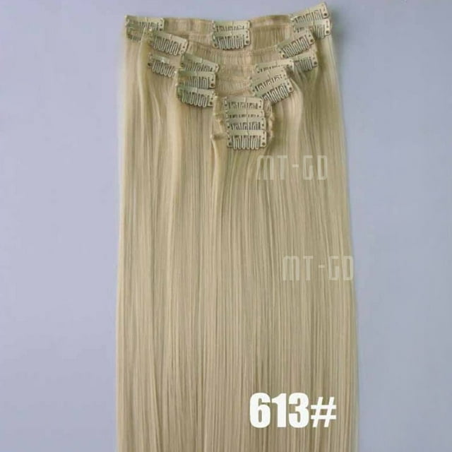 Ruiboury 12X Extension de Cheveux à Clipser pour Femmes 22 Pouces Perruque Cosmétique