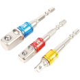 thumbnail image 1 of Yazoeia 3PCS Large Extension Rod Sleeve, A D Extension Rod Bead Lock Extension Colorful Replacement Multifunctional Rod Sleeve Connecting Rod With Steel Ball 1/2 1/4 3/8 Three-piece Set, 1 of 9
