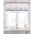 thumbnail image 2 of 4th of July Kitchen Valances for Windows Farmhouse Linen Window Valance Curtain for Living Room Window Treatment Spring Floral Love Heart Independence Day Valance Rod Pocket Topper, 54 x 18 Inch, 2 of 6