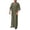 A-Green, variant on Mens Kaftan Thobe Casual Long Sleeve Mens Summer Robe Embroidered Muslim Dress for Men Green Kaftan