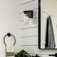 thumbnail image 4 of Claxy Matte Black Wall Sconce with Raindrop Frosted Glass Shade, 4 of 6