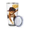 thumbnail image 2 of Vaso de 20 oz de El Gato con Botas, taza de viaje de café con aislamiento al vacío de acero inoxidable, taza de café, taza de viaje con tapa, taza térmica para exteriores, 2 of 8