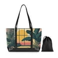 thumbnail image 7 of FORMRS Canvas Laptop Tote Bag for Women with 15.6" Computer Compartments Shoulder Handbag, Pink Sunset, 7 of 7
