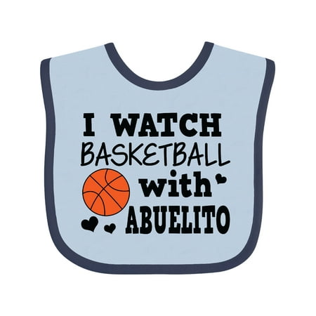 

Inktastic I Watch Basketball with Abuelito Gift Baby Boy Bib