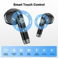 thumbnail image 6 of Wireless Earbuds Bluetooth Noise Cancelling for iPhone Android with  4 ENC Mic, Dual LED Display, 50H Playtime IPX7 Waterproof In Ear Headphones, Black, 6 of 8