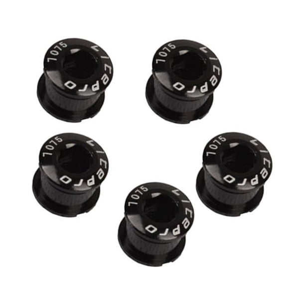 Pernos de Rueda de Cadena Soidarity Paquete de 5 para Bicicleta de Montaña Color Negro
