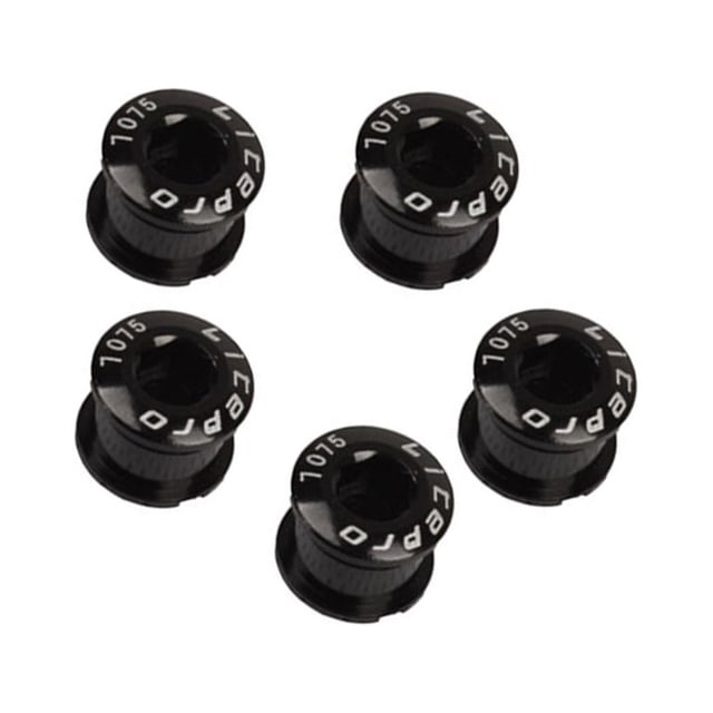 Paquete de 5 tornillos de rueda de cadena de marcha única Greeniant Ciclismo Negro