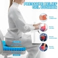thumbnail image 3 of Gel Seat Cushion for Long Sitting - Extra Thick Soft Large Gel Cushion, Pressure Relief Cushion for Office Chair Gel Pad for Car, 3 of 7