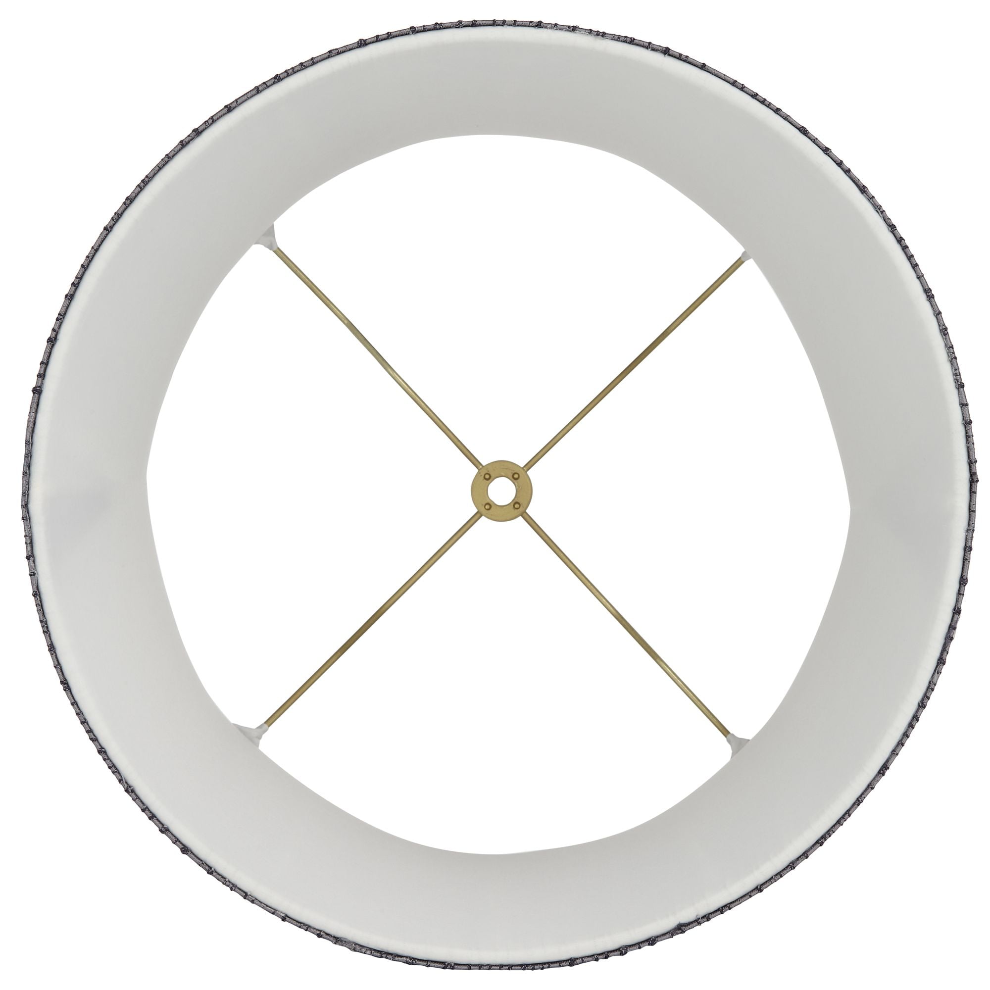 Springcrest 12" Top x 13" Bottom x 10" High x 10" Slant Print Lamp Shade Replacement Kensing Gray Drum Softback Washer Harp Finial