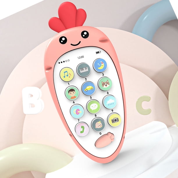 Juguete para teléfono inteligente, juguete para teléfono para bebé, juguete interactivo para teléfono de silicona, juguete para teléfono de simulación para bebé, solución innovadora
