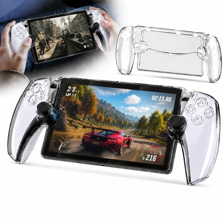Genreen Case for PlayStation Portal Skin Accessories, Clear PC Hard Case with Full Protection Cover for Ps Portal Remote Player
