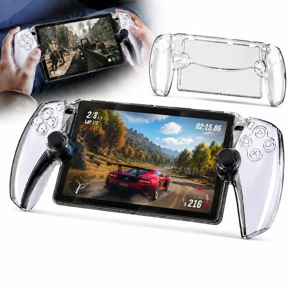 Genreen Case for PlayStation Portal Skin Accessories, Clear PC Hard Case with Full Protection Cover for Ps Portal Remote Player
