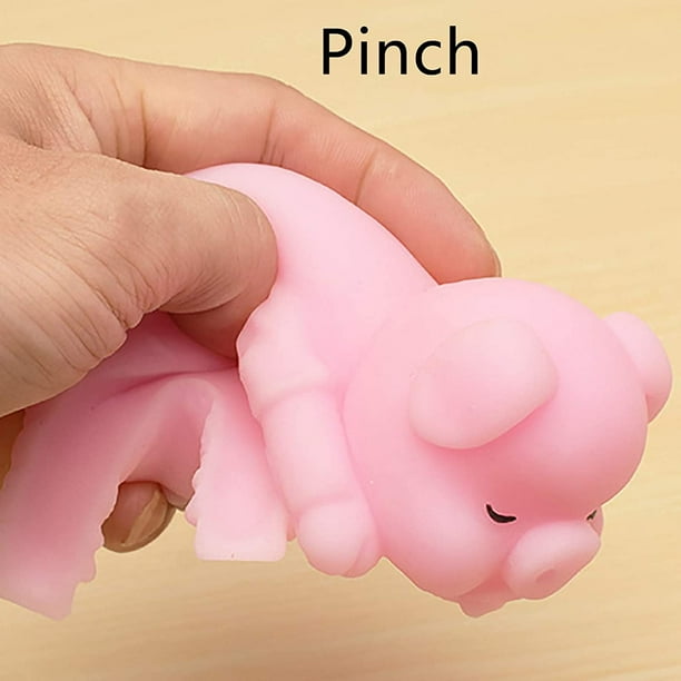 Soft Mochi Squishy Toy Little Pig Toy Doll, Creative Piggy Novelty Stress  Relief Toys, Cute Mini Animals Squeezed Healing Toy, Kawaii Mochi Sensory  Fidget Stress Toy for ADHD ADD OCD Autism (Black) -